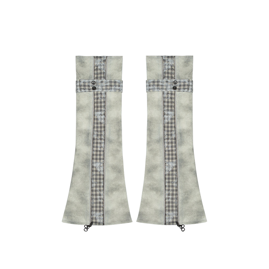 Knit & PU Hybrid Shorts & Leg Warmers
